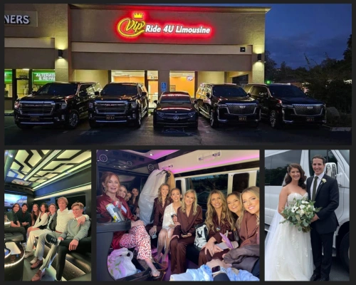 Luxury VIP Ride 4U Limousine driving in downtown San Diego Luxury VIP Ride 4U Limousine driving in downtown San Diego