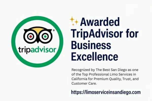 Trip Advisor Award Winner Badge for San Diego Limo Service Trip Advisor Award Winner Badge for San Diego Limo Service